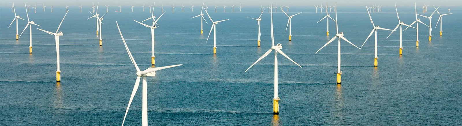 Image of wind turbine in the ocean